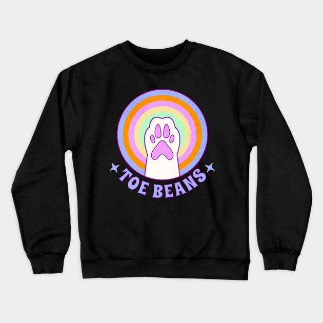 Toe Beans Cat Crewneck Sweatshirt by SamCreations